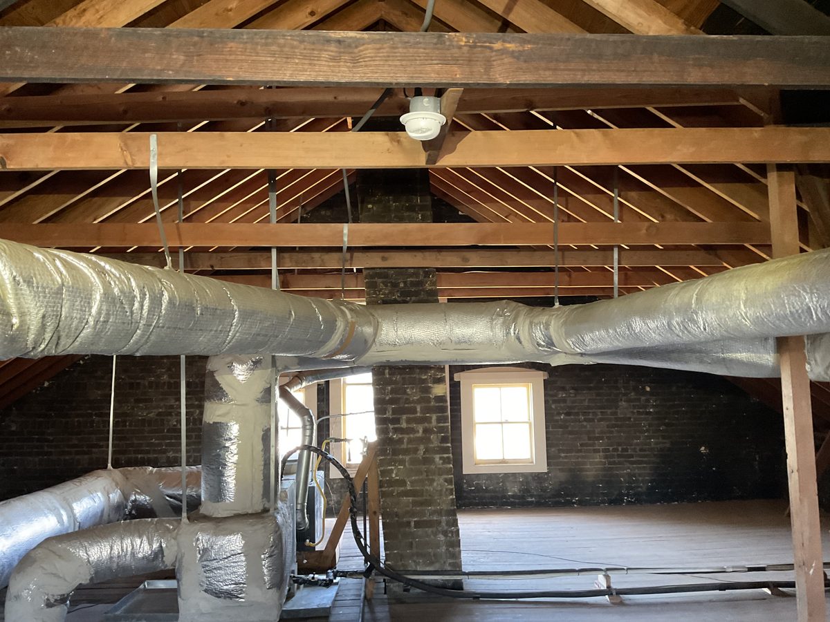 Attic insulation and framing inspection
